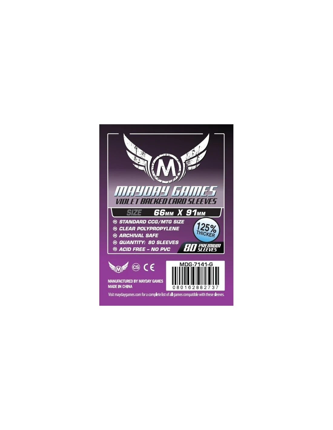 Mayday: 66mm X 91mm: MTG Pro Card Sleeves - Purple (80 Stuks) 3 Mayday: 66mm X 91mm: MTG Pro Card Sleeves - Purple (80 Stuks)