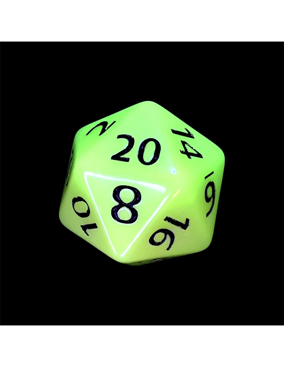 Dobbelsteen D20: Glow Jumbo Johnny 55mm Yellow 4 Dobbelsteen D20: Glow Jumbo Johnny 55mm Yellow - Afbeelding 2