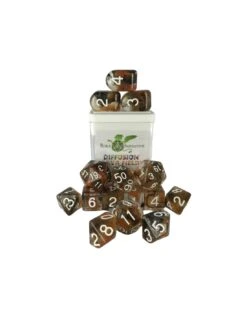 Polyhydral Diceset - 15 Dice: Diffusion Lava Field
