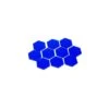 Transparant Hexagons 34mm (10x) - Blauw -Speelgoedwinkel transparant hexagons 34mm 10x blauw